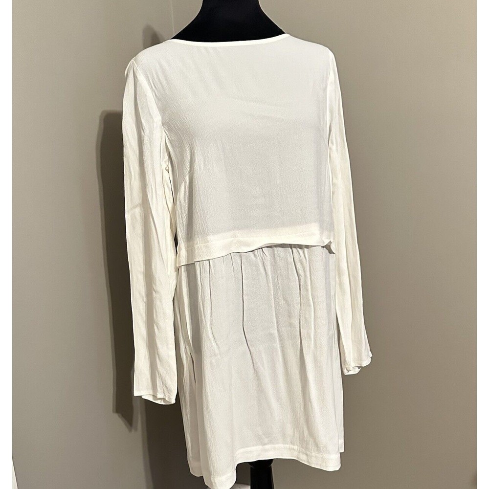 J.Jill  White Tunic Top Dress Small NWT C7